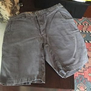 Grey men’s XL rugged hiking shorts.